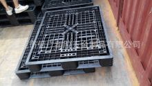 厂家供应 天津塑胶防静电托盘 黑色田字形卡板 电子产品仓储地板