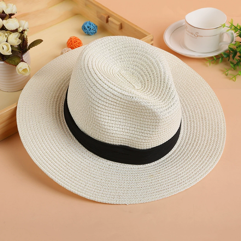 Hot -selling pepper and straw hat Summer sun sun beach straw hat British jazz hat simple little hat manufacturer wholesale