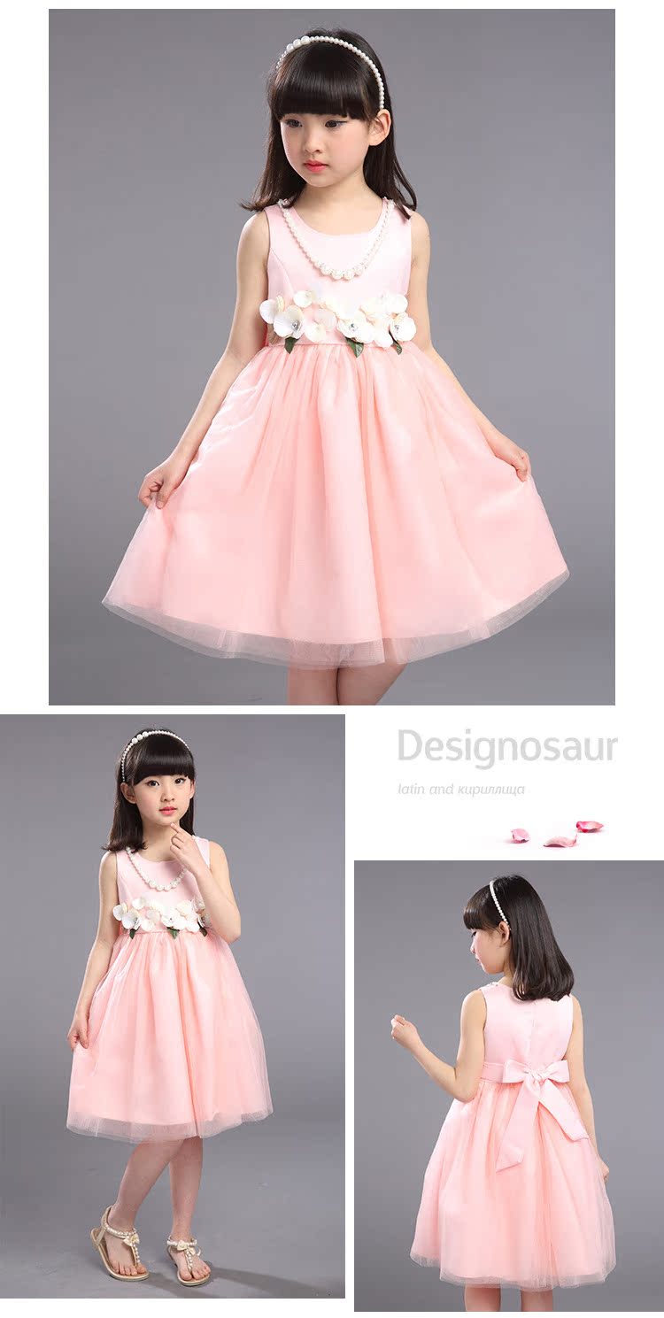 腰邊花朵連衣裙_11