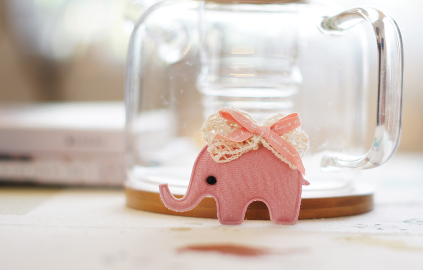 Lindo Bebé Elefante Horquilla Para Niños Coreanos Pinza De Pico De Pato Accesorios Para El Cabello Con Lazo Para Niños display picture 9