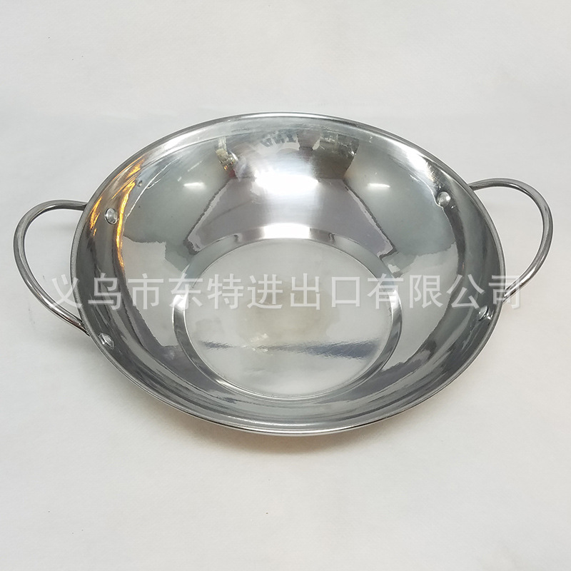 Factory direct sales of stainless steel bars, hotels, restaurants, double-eared flat-bottomed dry POTS, alcohol POTS, high-quality single-person POTS detail image 6