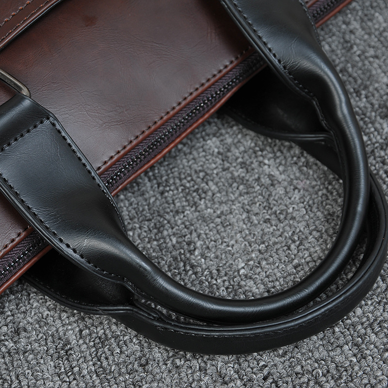 Borsa a tracolla monospalla in pelle di cavallo pazzo, versione coreana, casual, alla moda, per laptop, da uomo_voghion.com