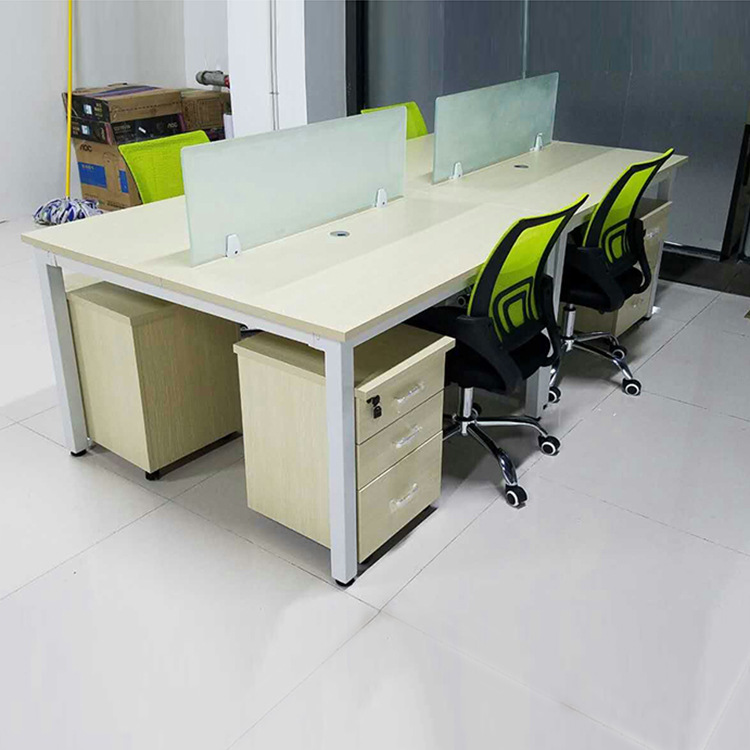 厂家批发简约免漆PVC封边办公桌职员桌 单双4人6人8人办公屏风桌