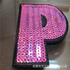 成衣绣花加工电脑绣花厂家立体刺绣布贴亮片布贴加工成衣珠片绣