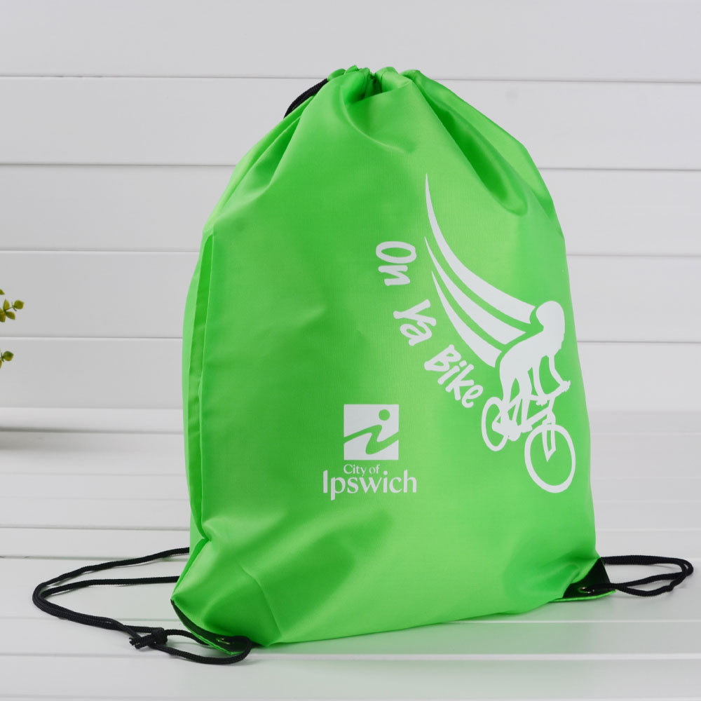 210D涤纶束口袋 广告宣传双肩背包 尼龙防水赛事包 可印logo