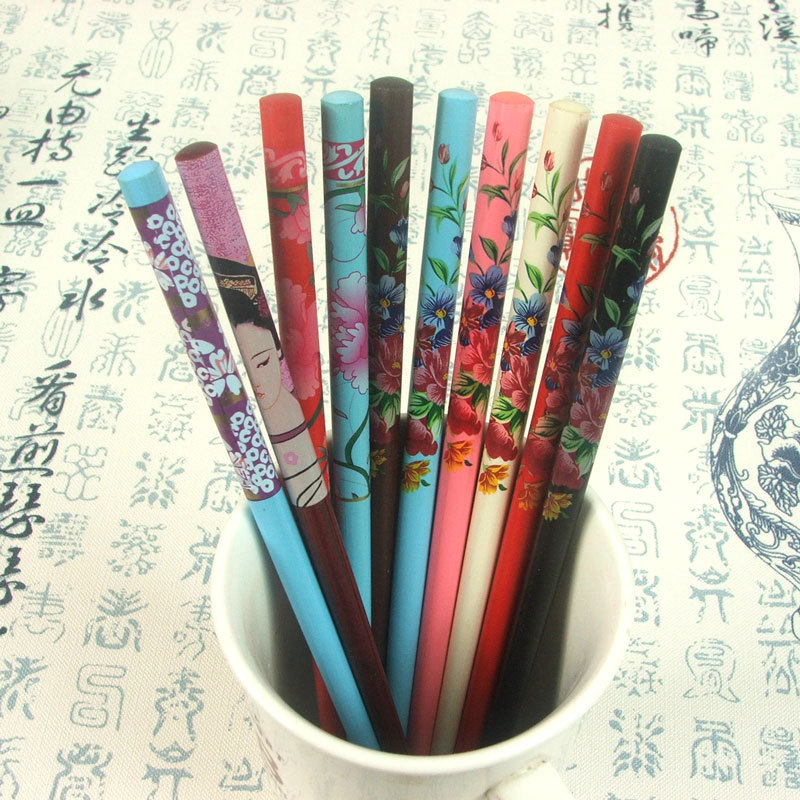 Korean Edition All-match fashion three-dimensional printing lady Headdress chopsticks Hairpin Ethnic style bride Hairpin Hairpin wholesale
