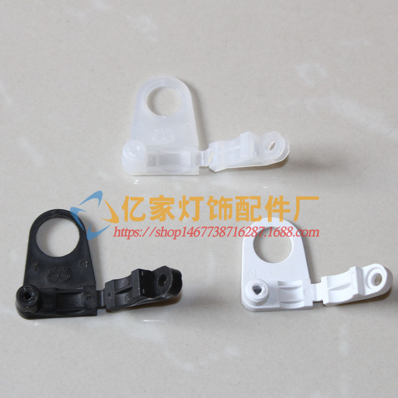 Direct sales of lighting fixture plastic accessories: 3-inch wire clamps, 3-inch wire clips, 3-inch wire plates, black.