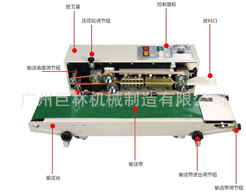 FR-900型 自动连续封口机食品袋封口卧式连续口罩封口机厂家热售