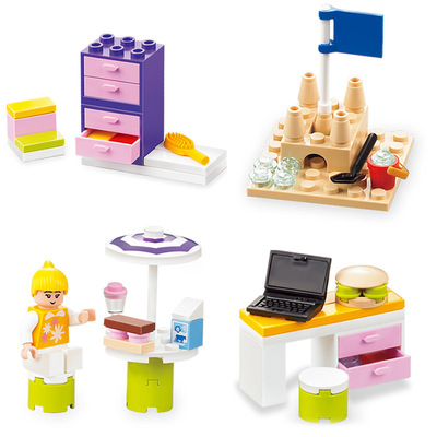 女孩儿童玩具 3-6-8-10周岁拼装积木玩具 塑料拼插益智玩具|ms