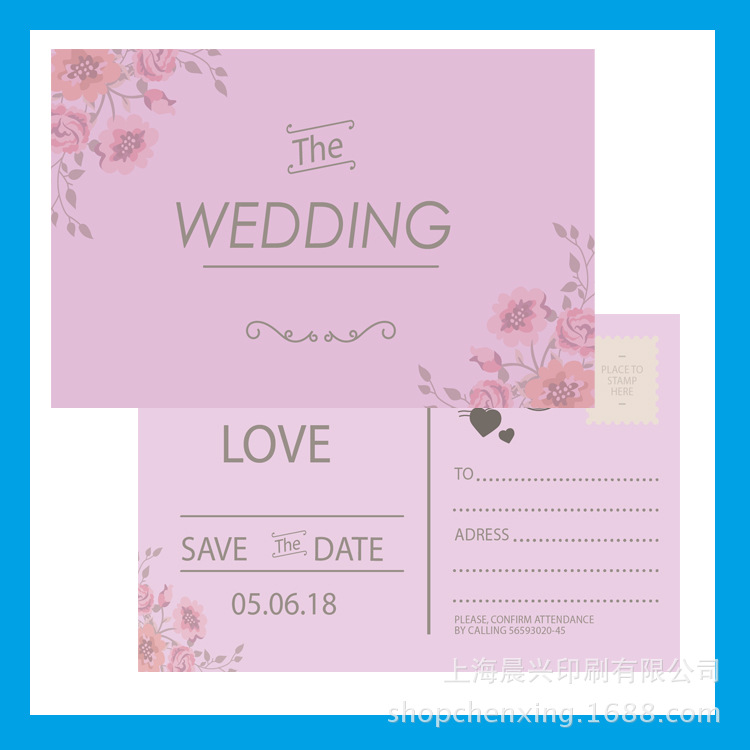 优惠定 制新年旅行风景纪念明信片婚礼请柬个性贺卡艺术卡片印刷