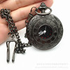 Чёрный цвет , большой размер классическая рим слово двойной дисплей Карманные часы ретро ожерелье мужской мисс античный стиль Карманные часы