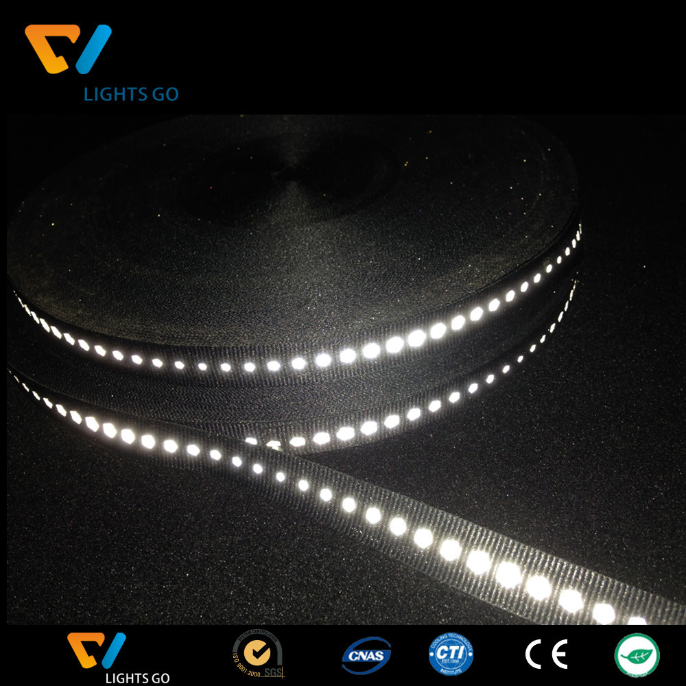 定制加工 反光印花织带 五角形闪点反光装饰图案 高亮反光效果