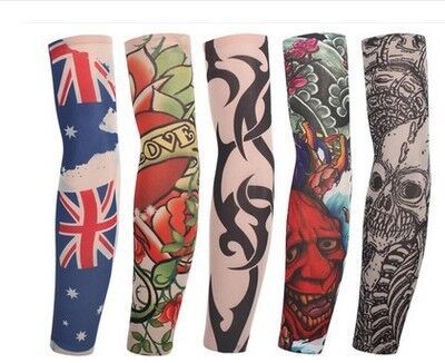 Factory wholesale outdoor tattoo sleeve tattoo arm sleeve big flower arm sunscreen UV protection cycling sleeve