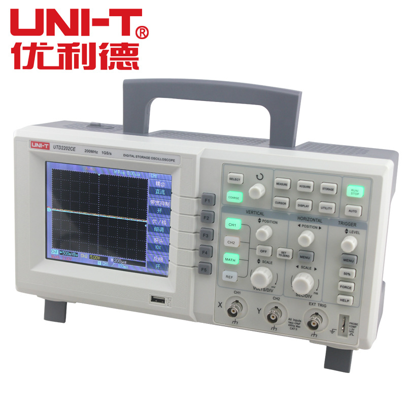 深圳UNI-T/优利德代理供应UTD2202CE示波器UNI-T示波器200MHz