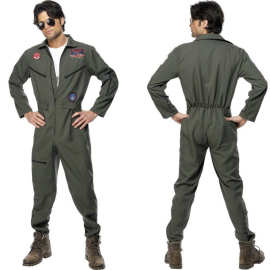 欧美男款警察服装 特务装连身衣 消防员制服万圣节热销款  外贸