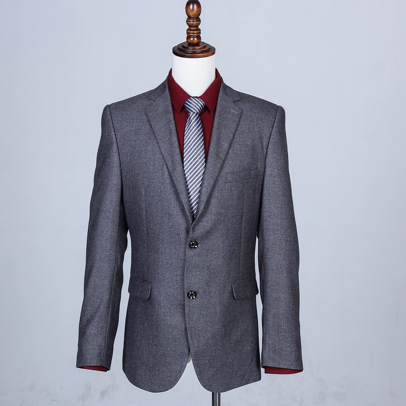 高档男士商务西装套装 新款男职业装公司面试正装经理精品工作服|ru