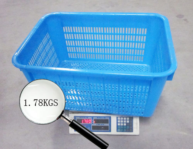 JX610塑料箩网眼1.78KGS箩筐中南品牌蓝色现货工业车间周转用