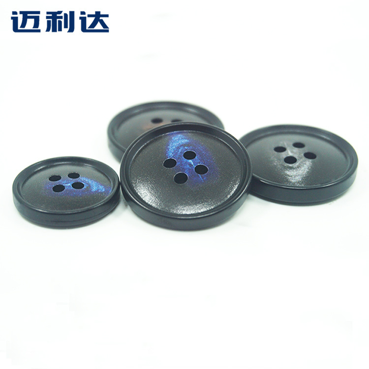 树脂彩色3D印刷钮扣男女大衣风衣外套休闲西装纽扣四眼扣子复古风