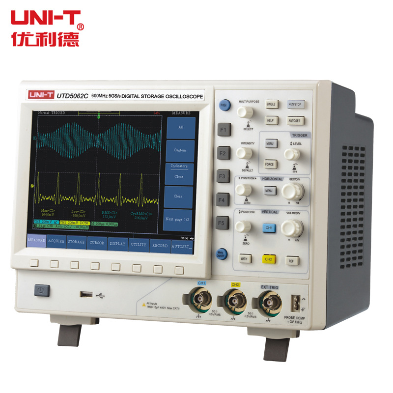 UNI-T/优利德  UTD5062C 数字储存示波器 双通道 600MHZ带宽