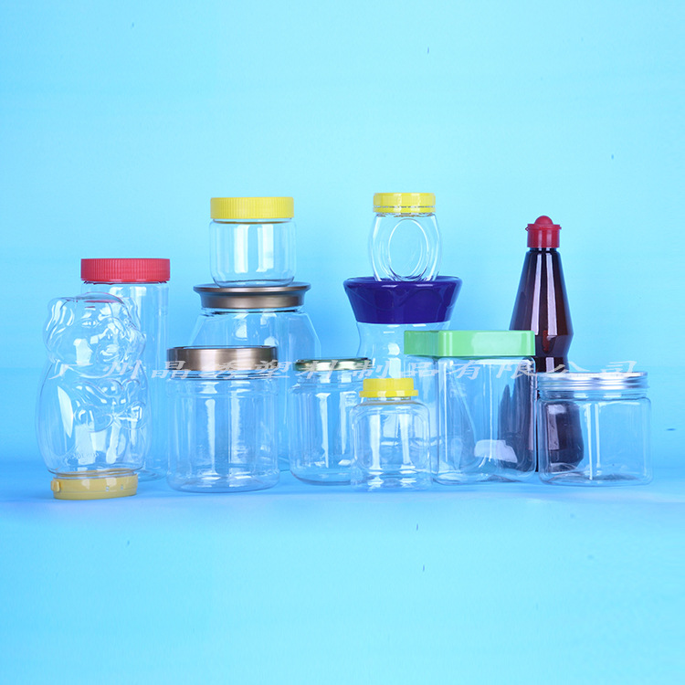 供应食品级塑料瓶PET瓶挽手盖燕麦瓶腰果塑料瓶五谷营养粉瓶