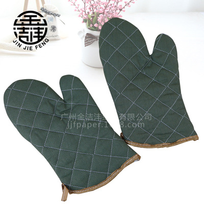 Hot baking glove heat insulation Microwave Oven high temperature glove oven barbecue green glove medium , please wholesale