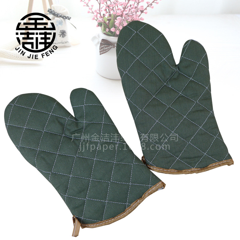 Hot baking glove heat insulation Microwave Oven high temperature glove oven barbecue green glove medium , please wholesale