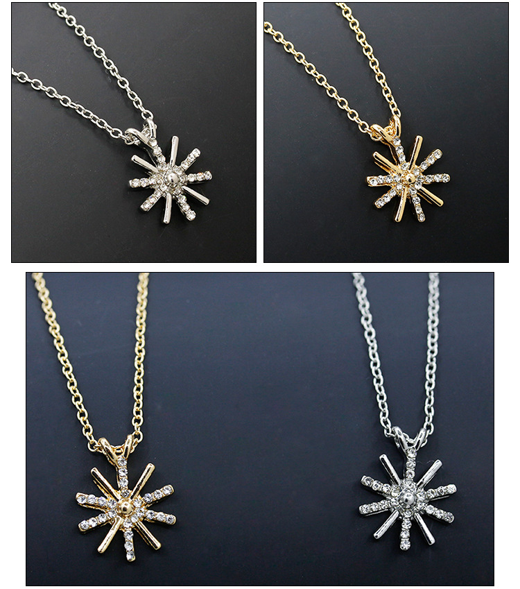 Fashion Diamond Sun Flower Necklace Jewelry Chain Accessories Wholesale display picture 5