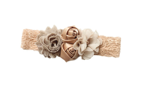 2020 New Rose Ribbon Elastic Hair Band for Children, Chiffon Flower Headband, Baby Hair Accessories Wholesale