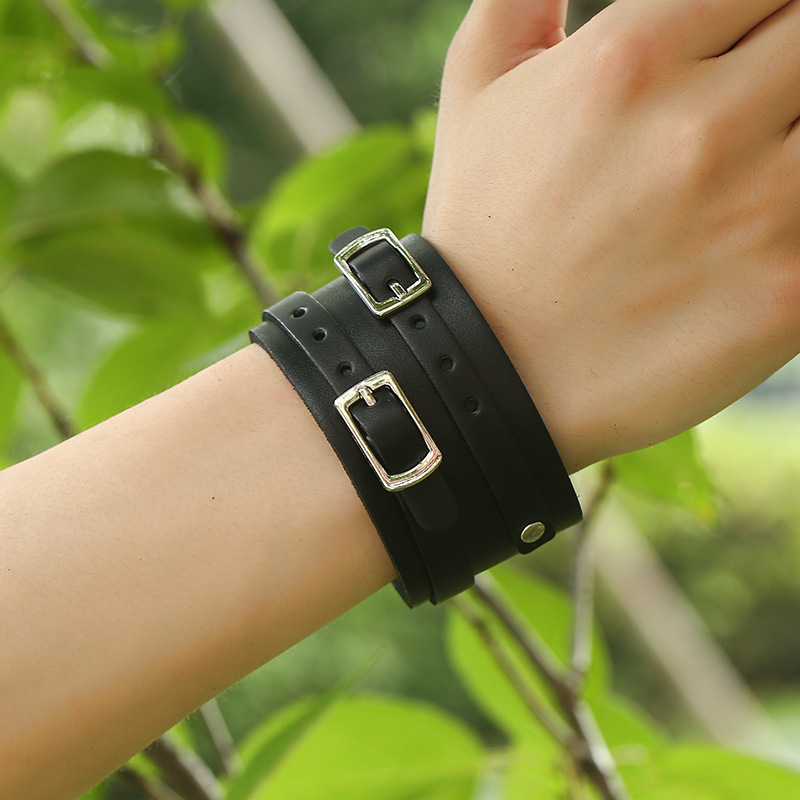 Punk Bracelet Jewelry Wholesale Wide Leather Bracelet Menu0027s Leather Bracelet