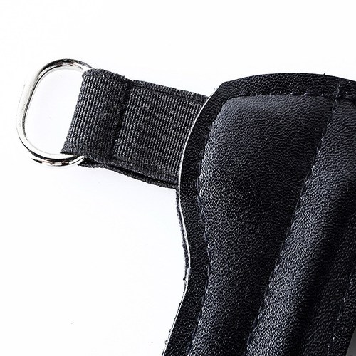 Factory direct sales two-hole black PU material arm guards for recurve bow shooting and archery sports bow and arrow protective gear wholesale