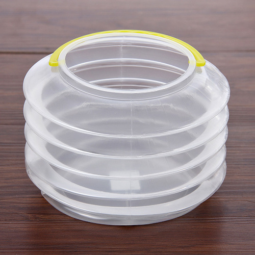 Large transparent retractable paint pen washer bucket Convenient folding bucket Children's painting pen washer bucket