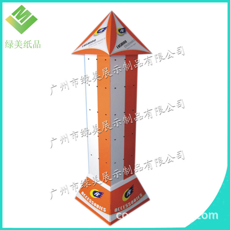 挂产品纸促销架 带挂钩纸展示架 挂钩纸货架