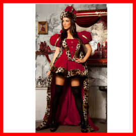 圣诞女王公主裙圣诞服女式圣诞老人成人圣诞节服装厂家批发