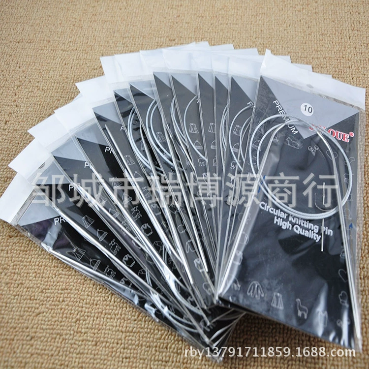 Шаньдун оптовая продажа с фабрики из нержавеющей стали кольцевая игла 80 см 6-16 английская версия 11 пар спиц