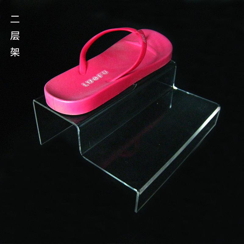 亚克力置物架 盲盒精品手办钻盒 二层钱包架鞋架 亚克力鞋架