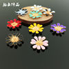 Metal golden hair accessory, handle, mobile phone solar-powered, handmade, flower decoration