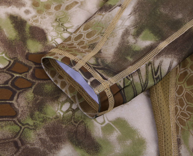 Men Outdoor Tactical Camo Python Pattern Tight Hunting Fishing Long