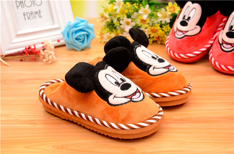 Pantoufles enfants en suède pour hiver - semelle coton - Ref 1017437 Image 31