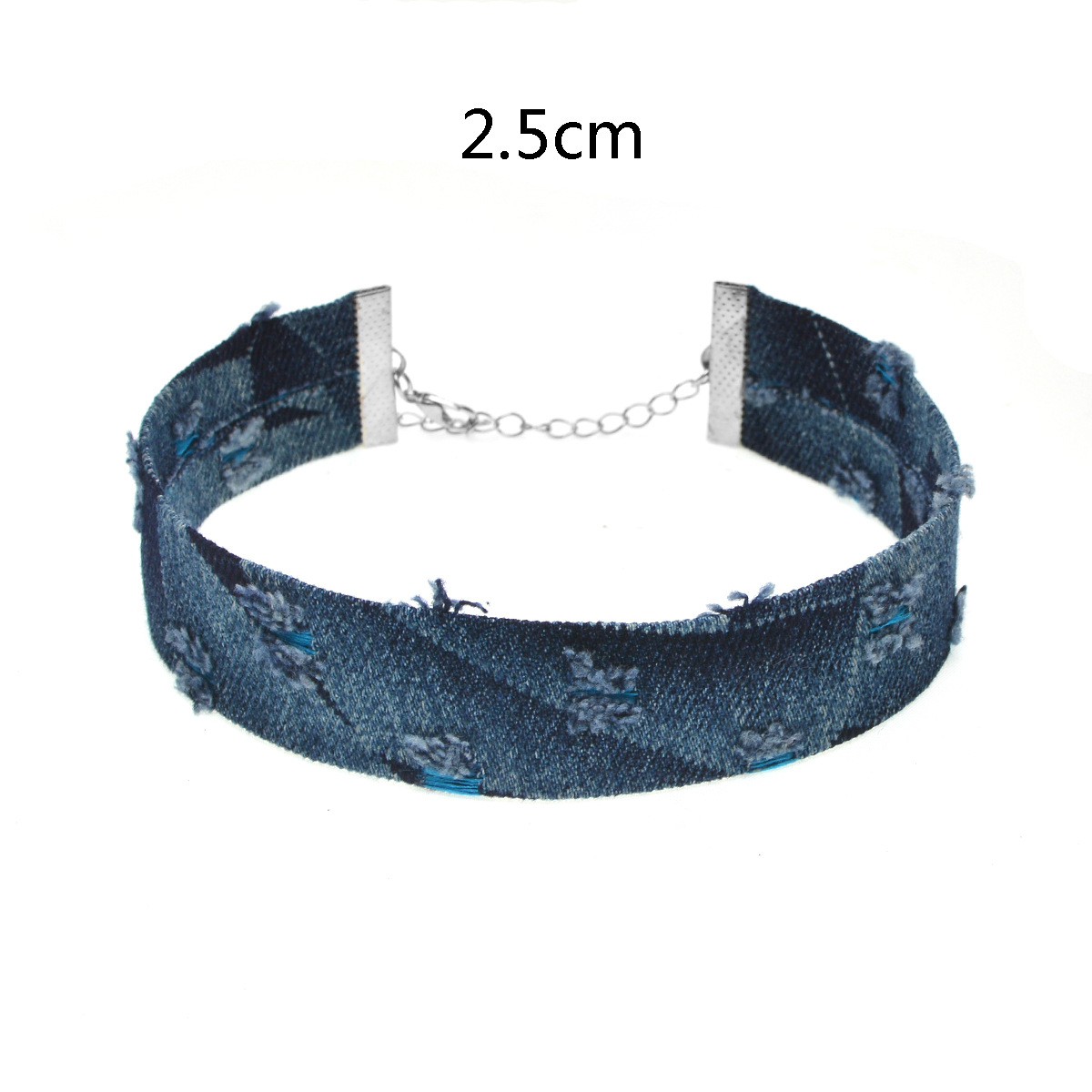 Frayed Denim Multi Style Necklace Necklace display picture 8