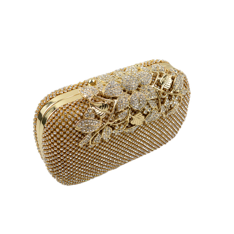 Gold Rhinestone Evening Bag