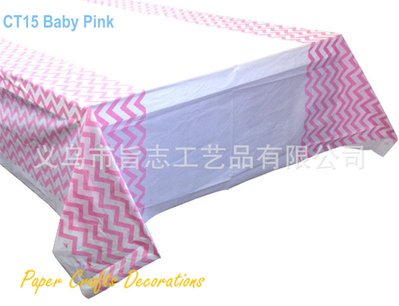 baby-pink-chevron-plastic-tabl