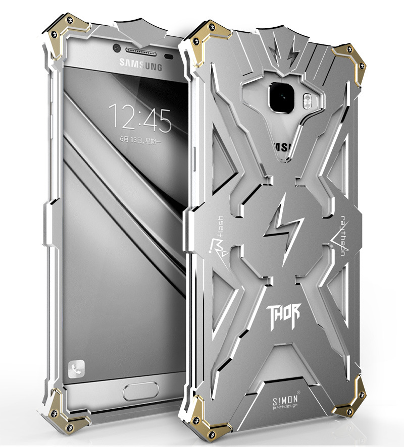 SIMON THOR Aviation Aluminum Alloy Shockproof Armor Metal Case Cover for Samsung Galaxy C7 C7000