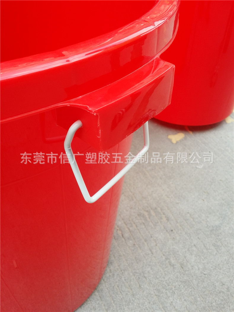 供应化工厂化学溶液收纳塑胶桶可配盖 街道环卫加厚红色垃圾胶桶