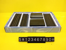 铝合金组合式商品标价牌 金属价签牌 黑座标价签 价格牌 黑色座式