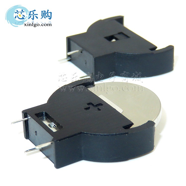 CR2032电池座 CR2025 BS-5 3脚 立式直插 纽扣电池座 电池盒 座子