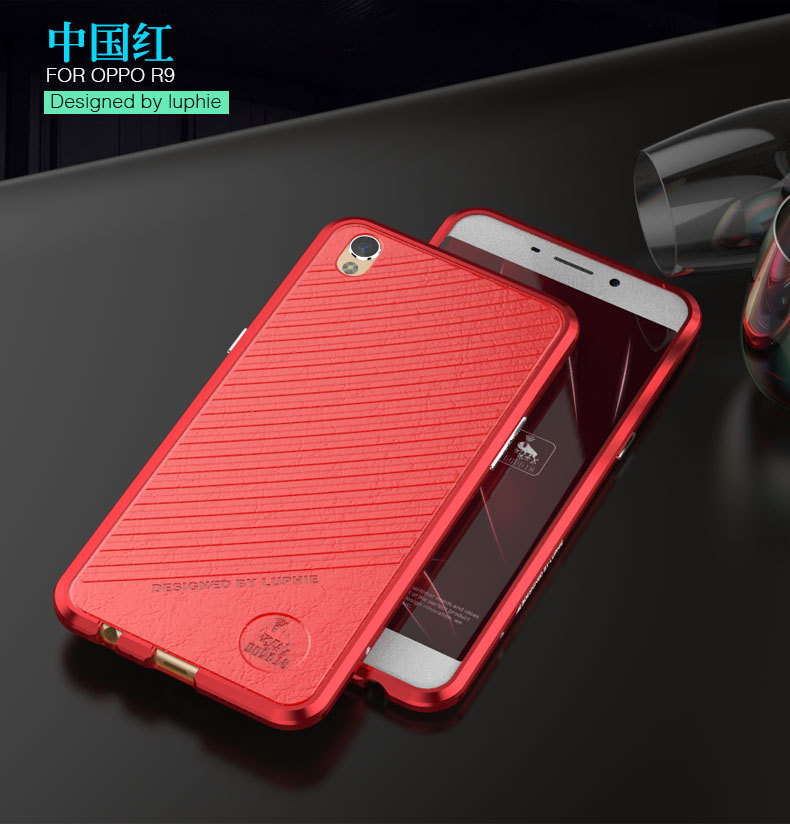 Luphie Blade Sword Slim Light Aluminum Bumper Metal Shell Case for OPPO R9 Plus & OPPO R9