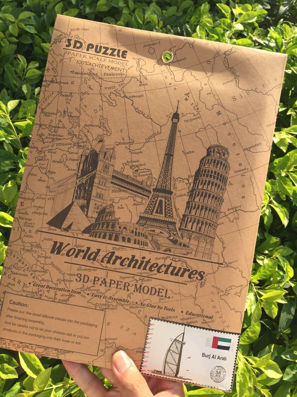 Rompecabezas tridimensional de papel 3D para niños DIY modelo de construcción pantalla Bo porcelana Eiffel creativo juguetes educativos hechos a mano