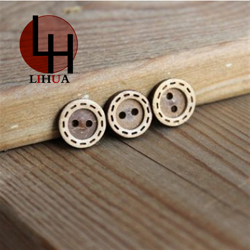 批发椰子扣两眼虚线钮扣时尚衬衫服装辅料配件装饰纽扣椰壳扣