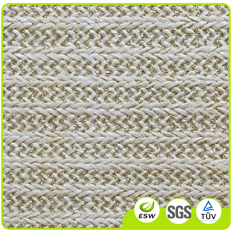 PP草编料闪光PP草编布PP夹金丝布料PP家纺布料编织料草编布