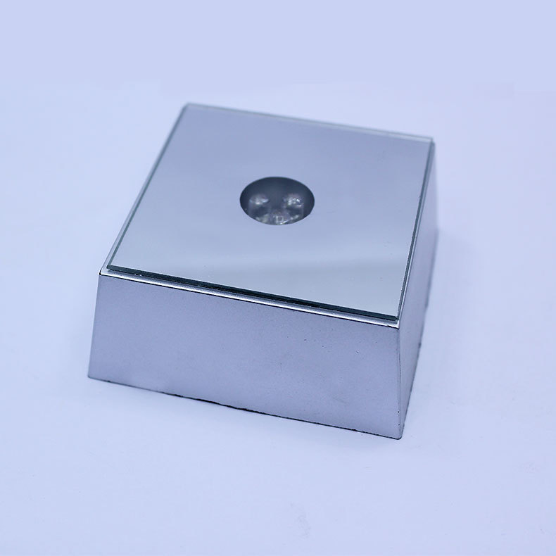 LED水晶灯座 3D内雕激光 水晶工艺品 厂家直销七彩白光底座摆件|ms